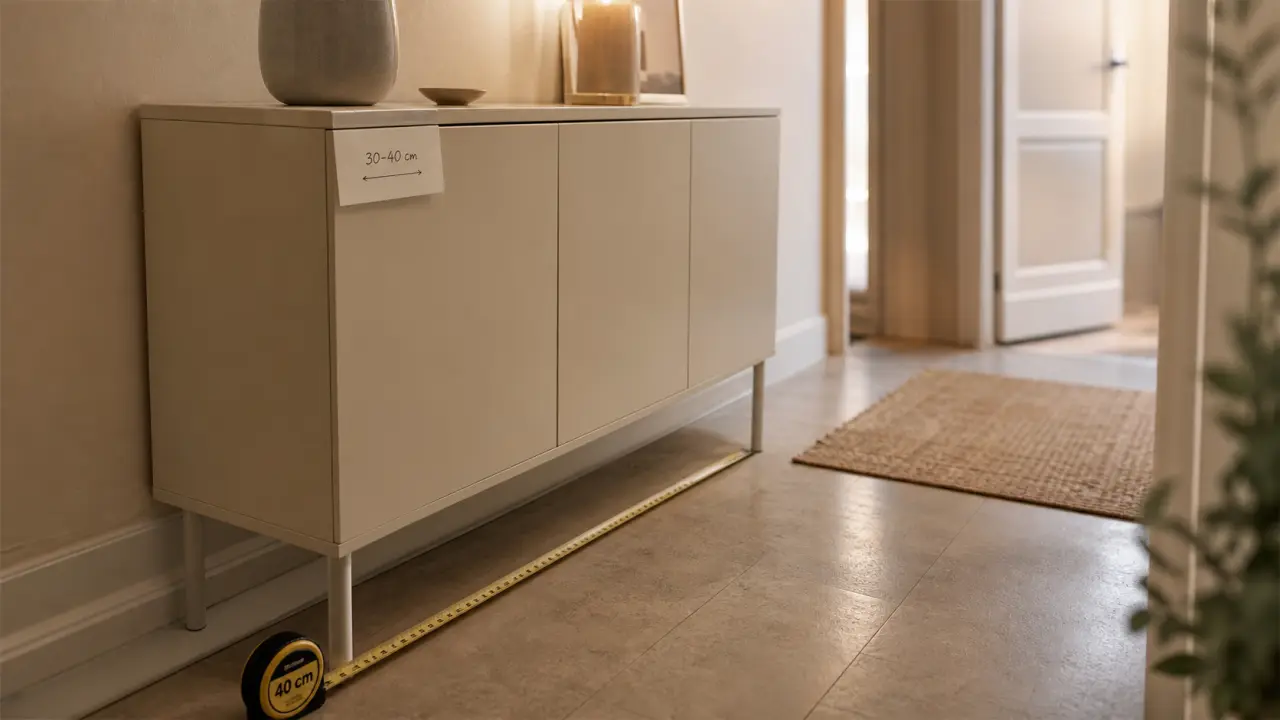 Buffet etroit 30-40 cm : rangement sans gêner le passage