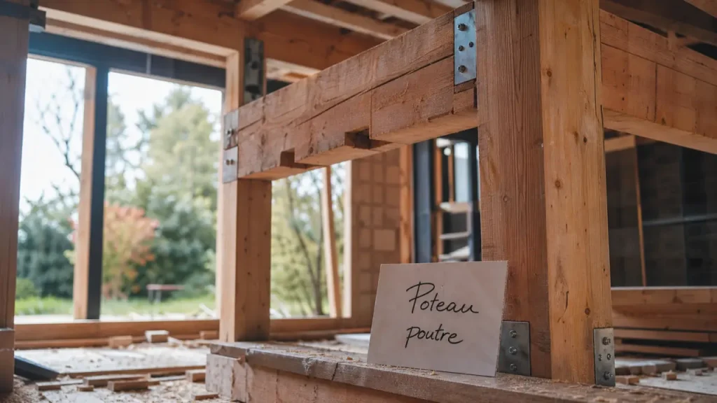 Poteau poutre : grandes portées, bois C24 et sections à ne pas sous-dimensionner