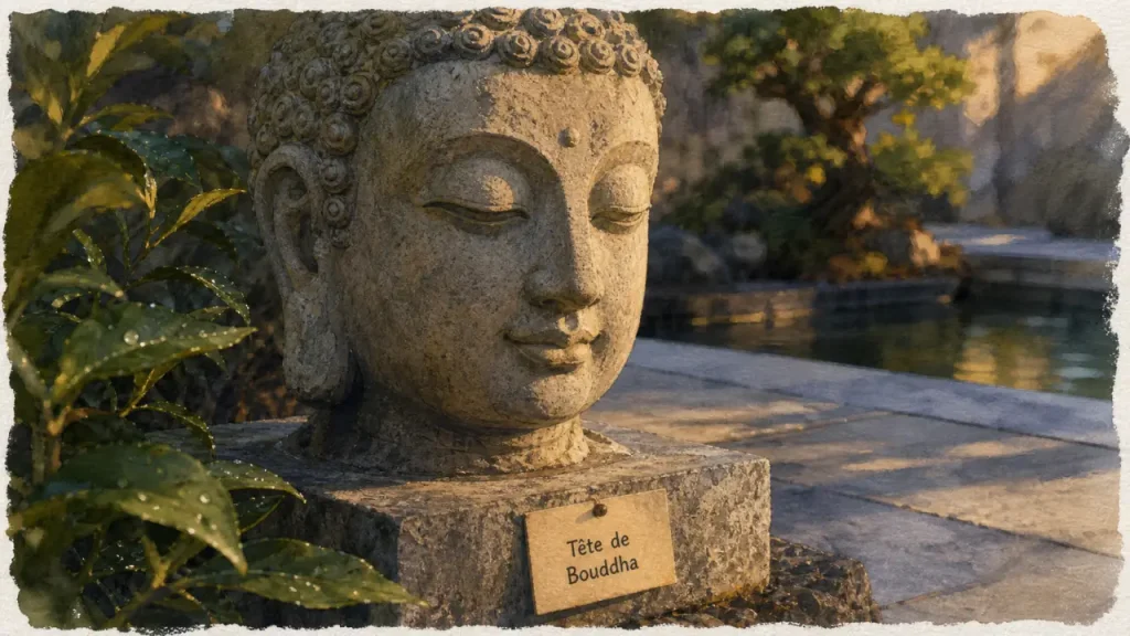 Tête de Bouddha : comment choisir la matière et la taille pour sublimer votre jardin