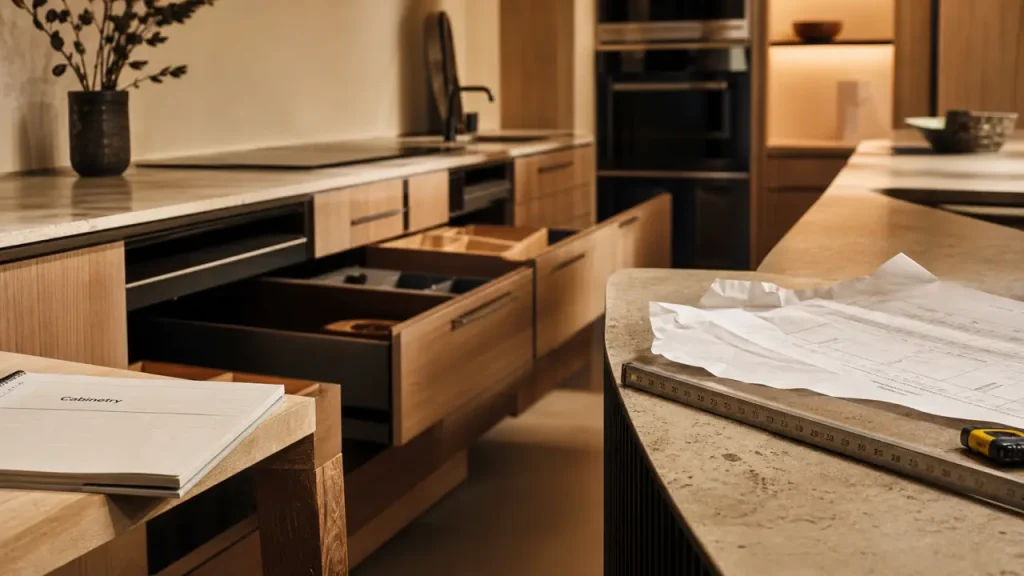 Cabinetry : armoires de cuisine, agencement et ébénisterie selon le contexte