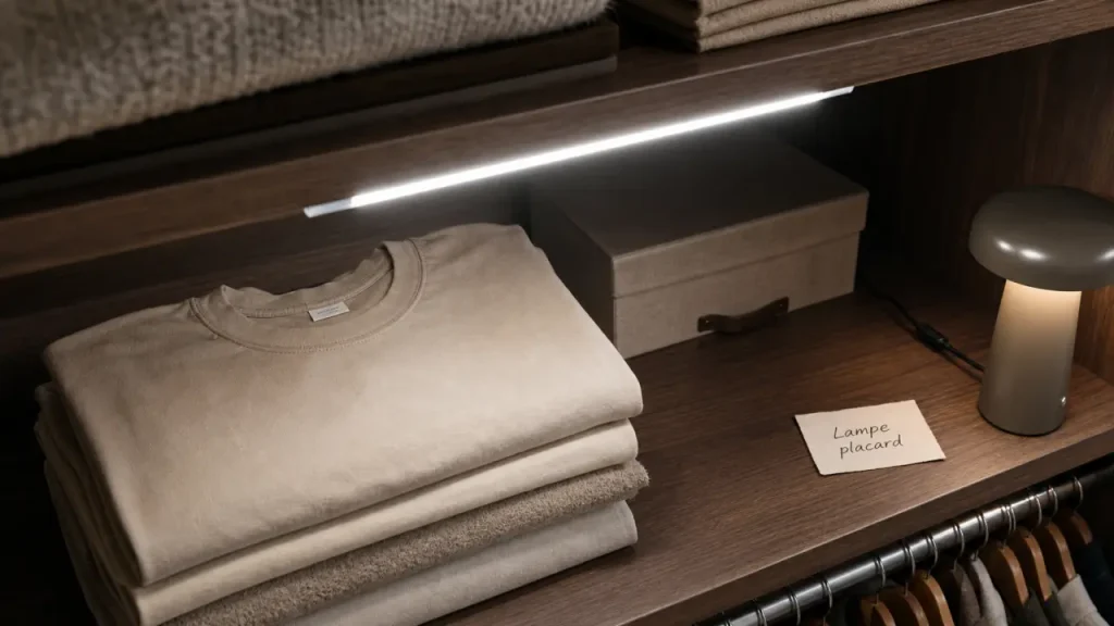 Détecteur, USB ou ruban LED : quelle lampe pour placard choisir selon l’usage ?