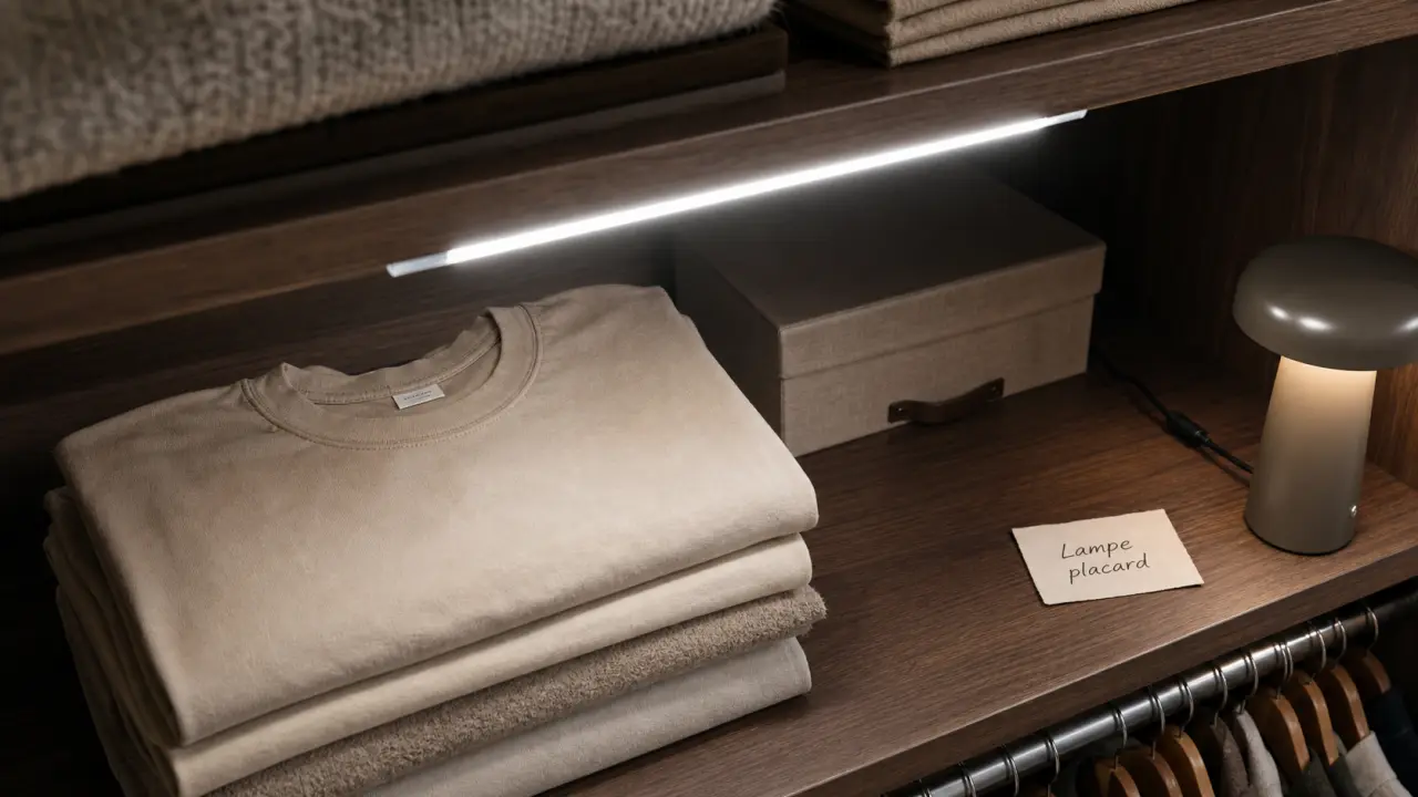 Lampe pour placard LED sous étagère, détecteur ou USB