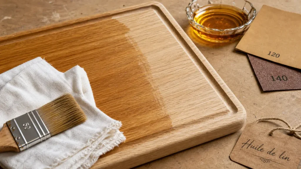 Huile de lin pour le bois : 2 couches fines, bon séchage et erreurs à éviter