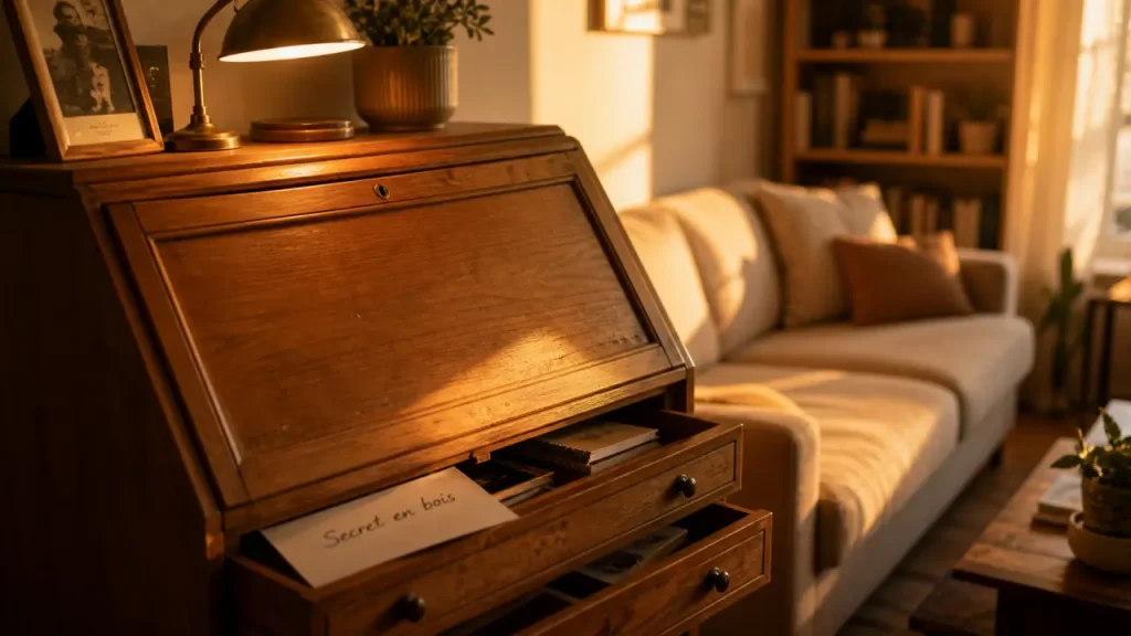 Meuble secrétaire en bois : un vrai coin bureau sans alourdir la pièce