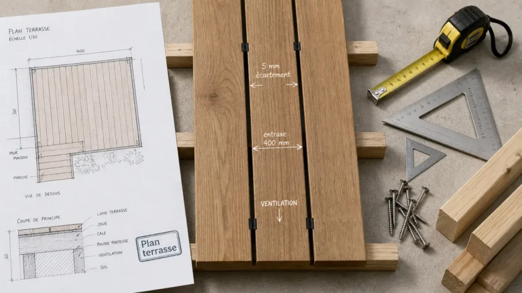Plan de terrasse en bois : 5 étapes techniques pour une structure durable