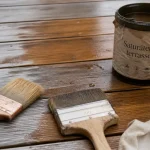 Saturateur terrasse bois sur terrasse en bois, application sans film qui s’écaille