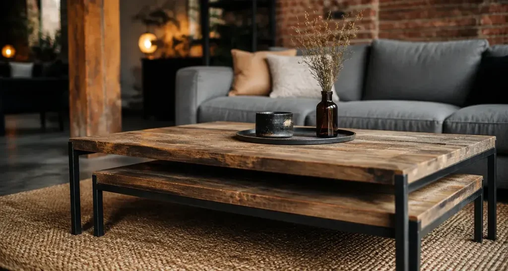 Table basse industrielle : comment choisir le bois et le métal pour votre salon ?