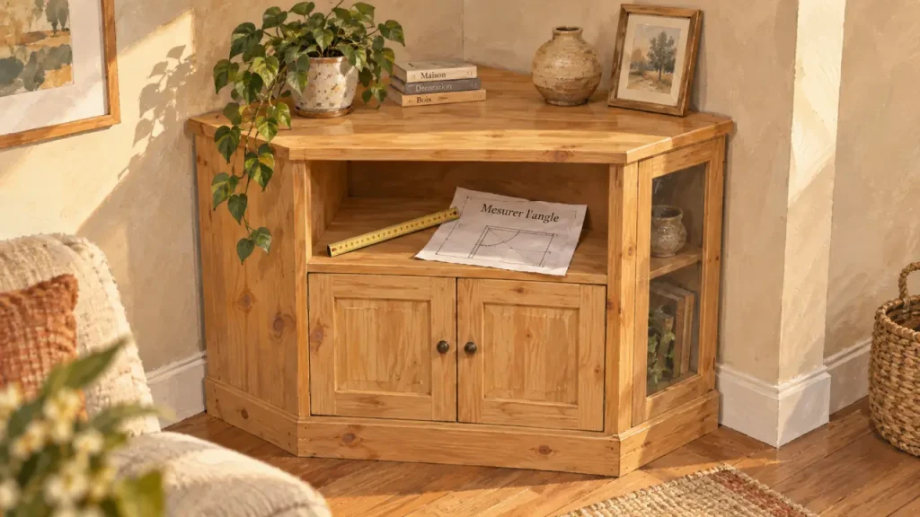 Meuble d’angle en bois : mesurez votre espace avant de choisir le bon modèle