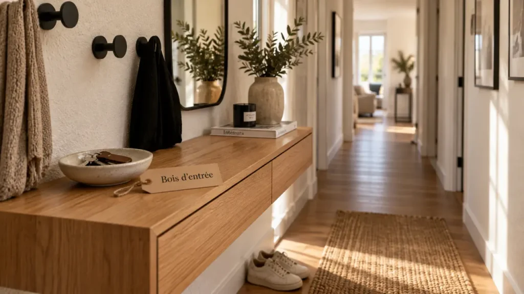 Quel meuble d’entrée en bois choisir ? Format, rangement et circulation