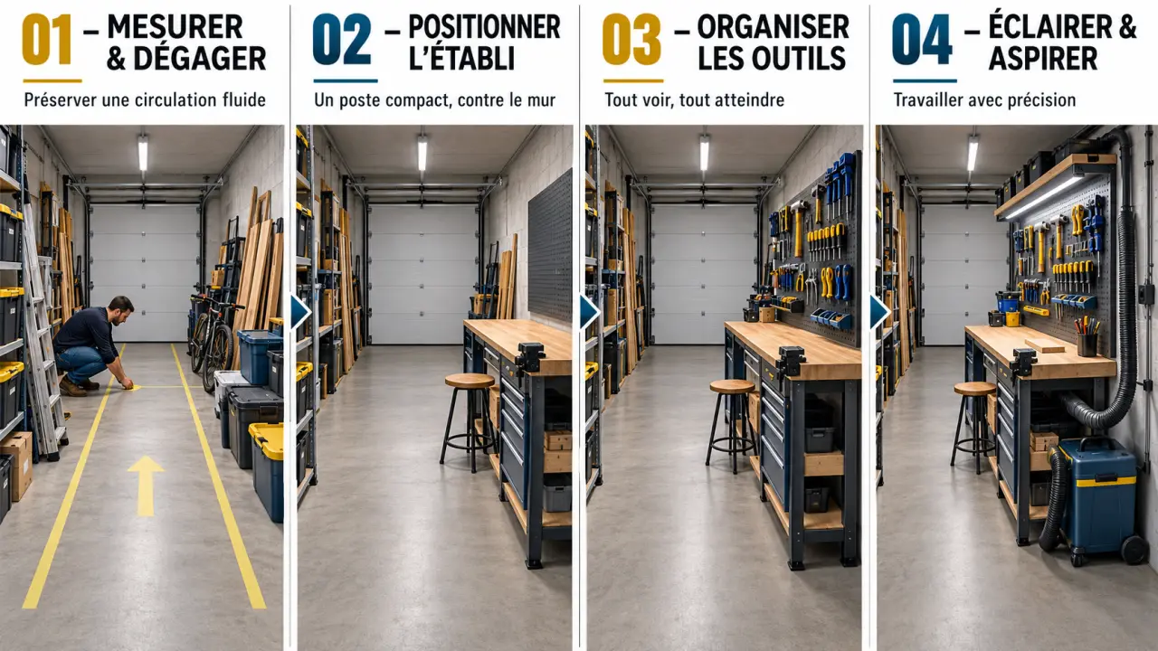 Comment optimiser l’aménagement de votre petit atelier de bricolage en quatre étapes