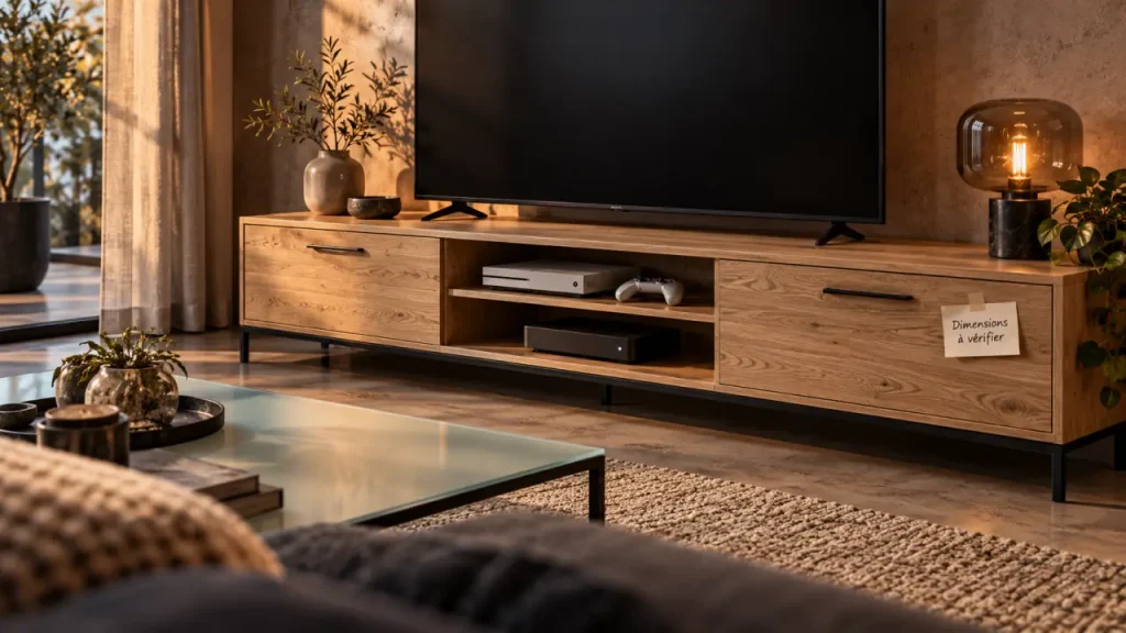 Meuble télé en bois : les bonnes dimensions avant le coup de cœur
