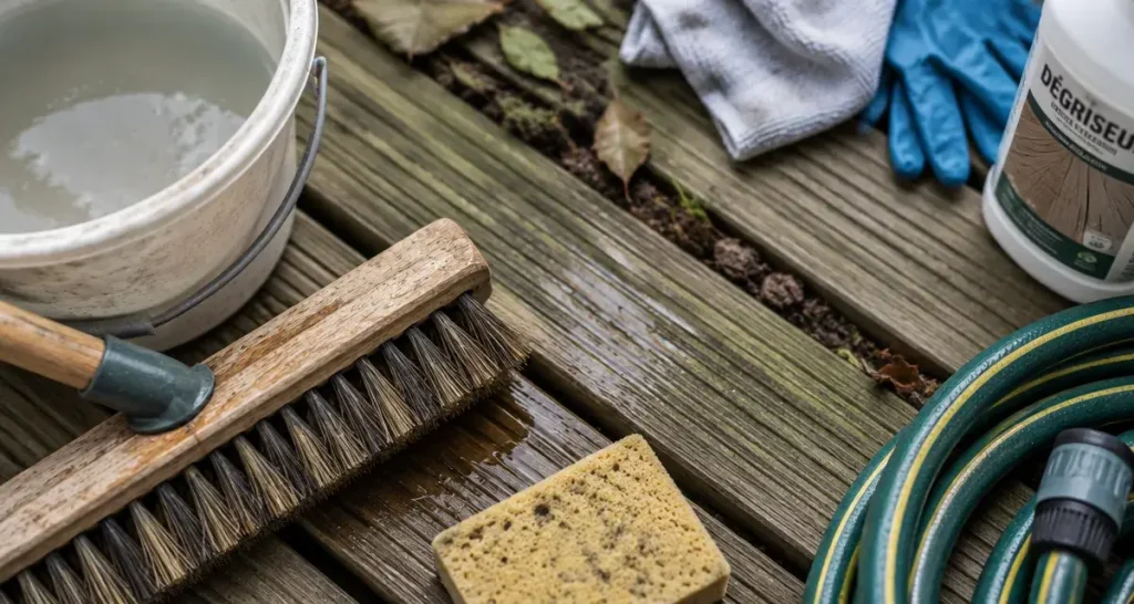 Comment nettoyer une terrasse en bois sans l’abîmer : méthode, produits et erreurs à éviter