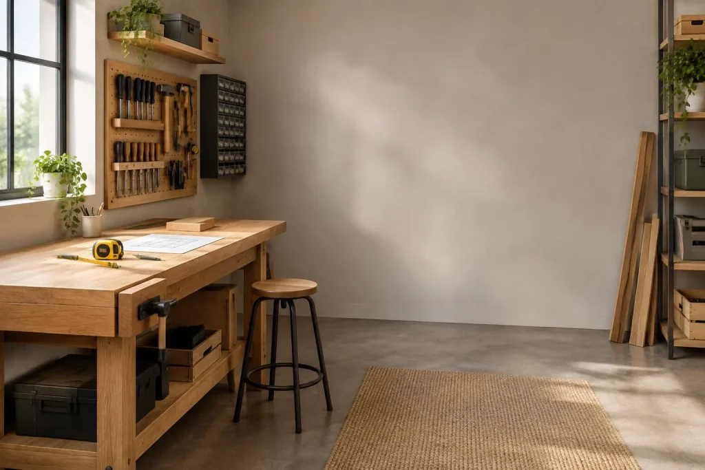 Petit atelier : gagnez de la place avec un établi bien choisi