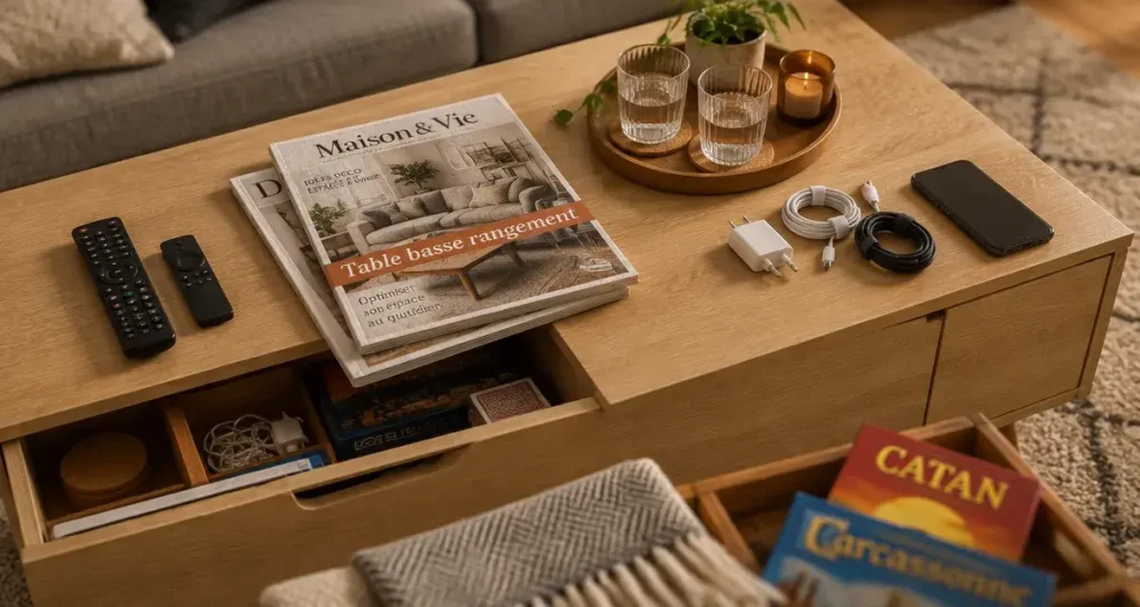 Table basse rangement : gagnez de la place sans encombrer le salon